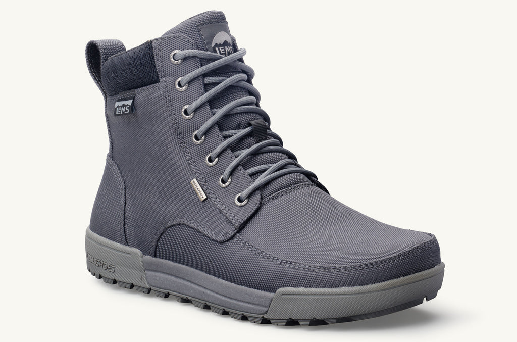 Lems Boots Waterproof Men's Boulder Summit Grey | USU2481GI