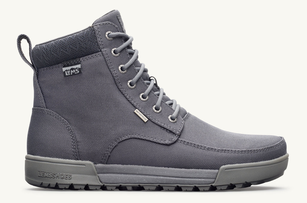 Lems Boots Waterproof Men's Boulder Summit Grey | USU2481GI