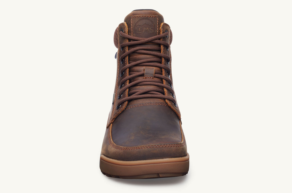 Lems Boots Waterproof Men's Boulder Summit Dark Brown | WTO6573RC