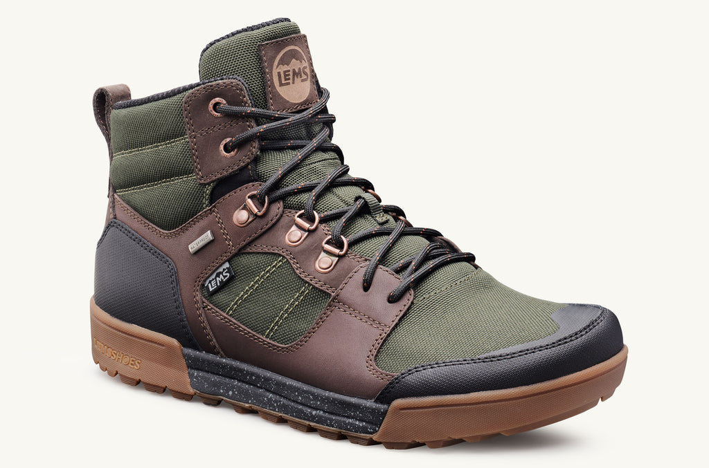 Lems Boots Waterproof Women's Outlander Olive Brown | WBZ634YX