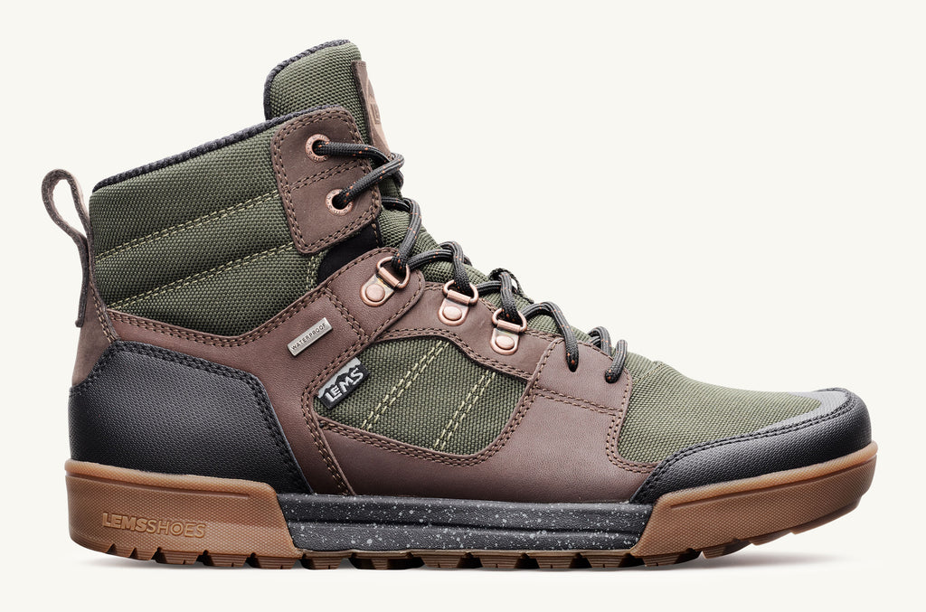 Lems Boots Waterproof Women's Outlander Olive Brown | WBZ634YX