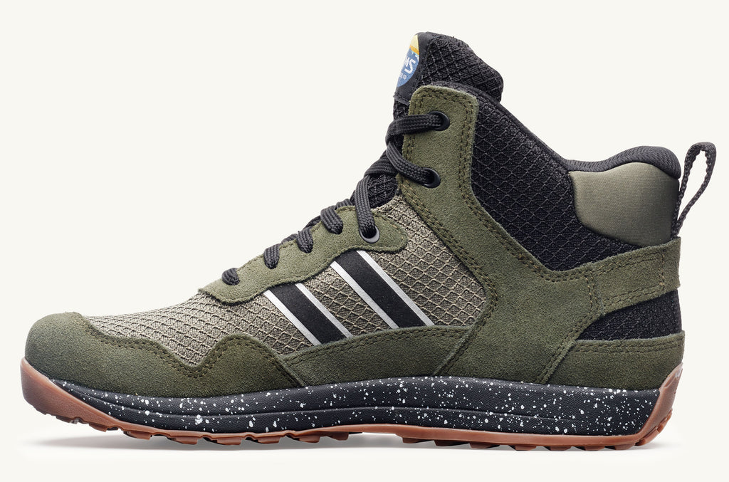 Lems Boots Waterproof Women's Primal Pursuit Mid Olive Black | NEH9239HA