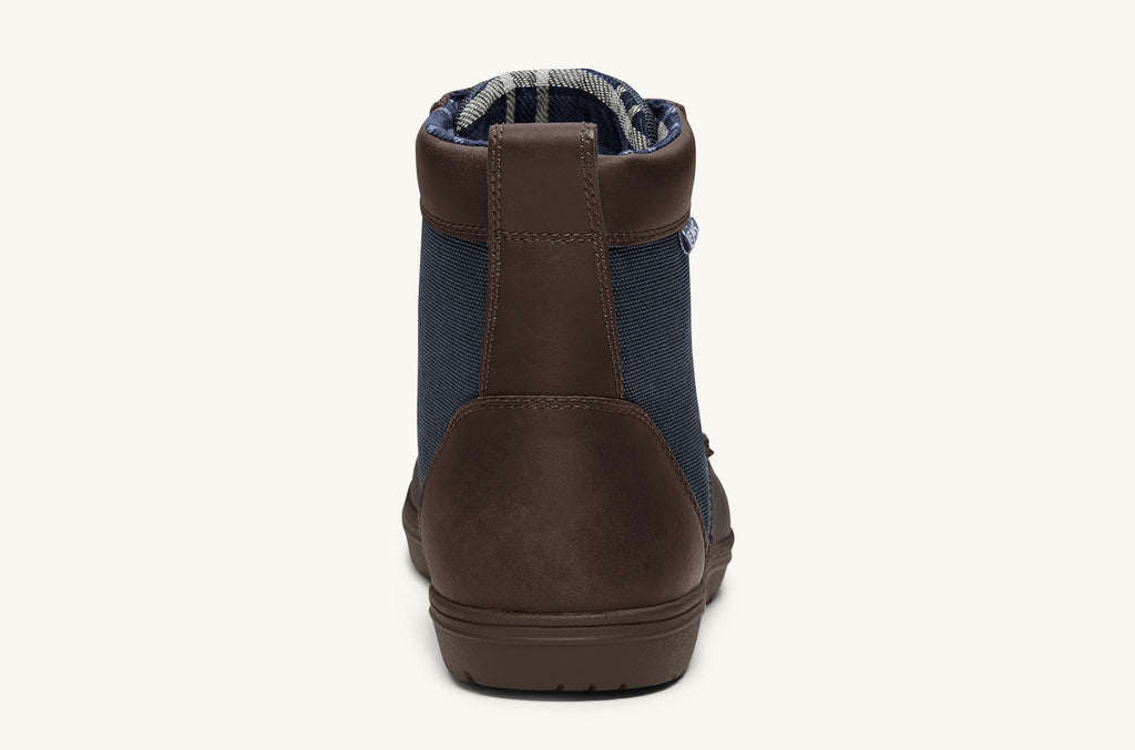 Lems Nylon Boots Men's Boulder Navy Brown | GRW2430TA