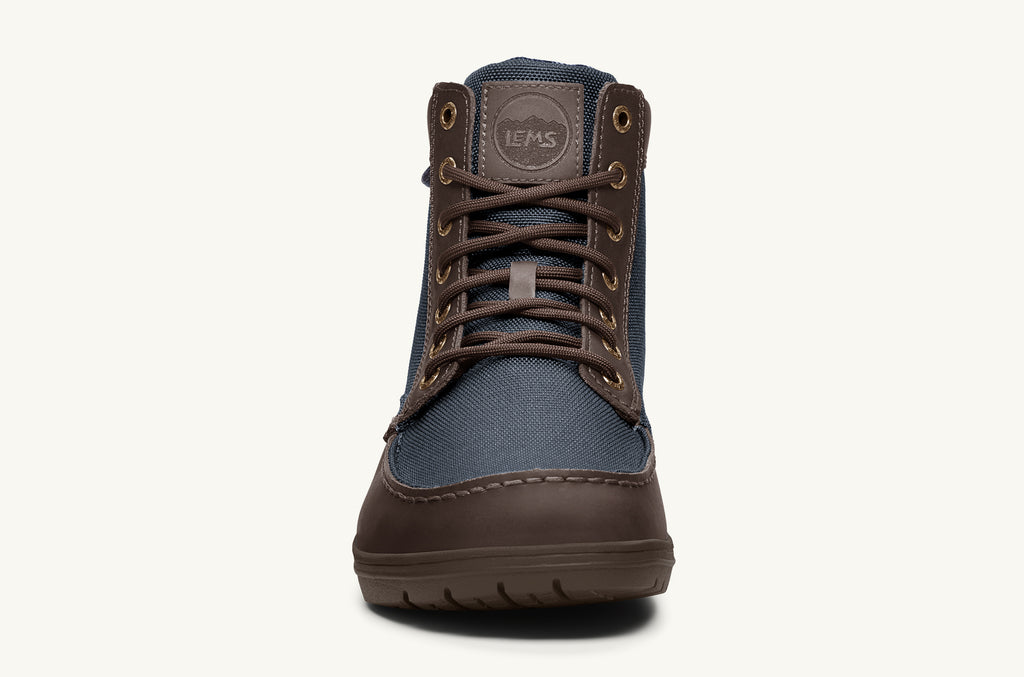 Lems Nylon Boots Men's Boulder Navy Brown | GRW2430TA