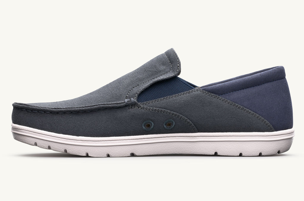 Lems Slip On Shoes Men's Drifter Grey Navy | HSM369TG