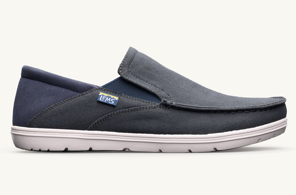 Lems Slip On Shoes Men's Drifter Grey Navy | HSM369TG