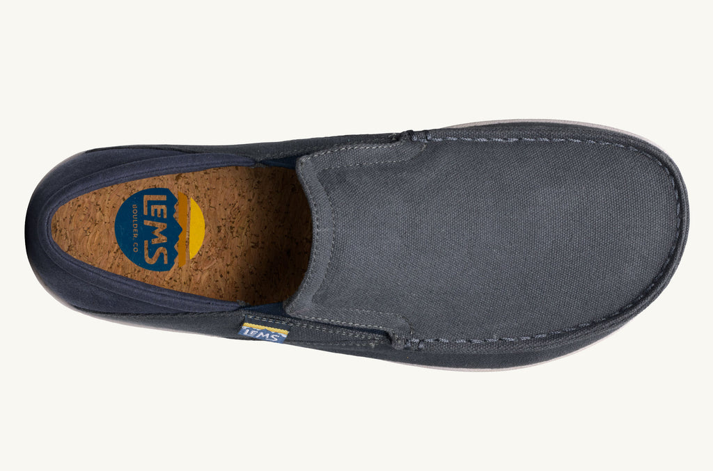 Lems Slip On Shoes Men's Drifter Grey Navy | HSM369TG