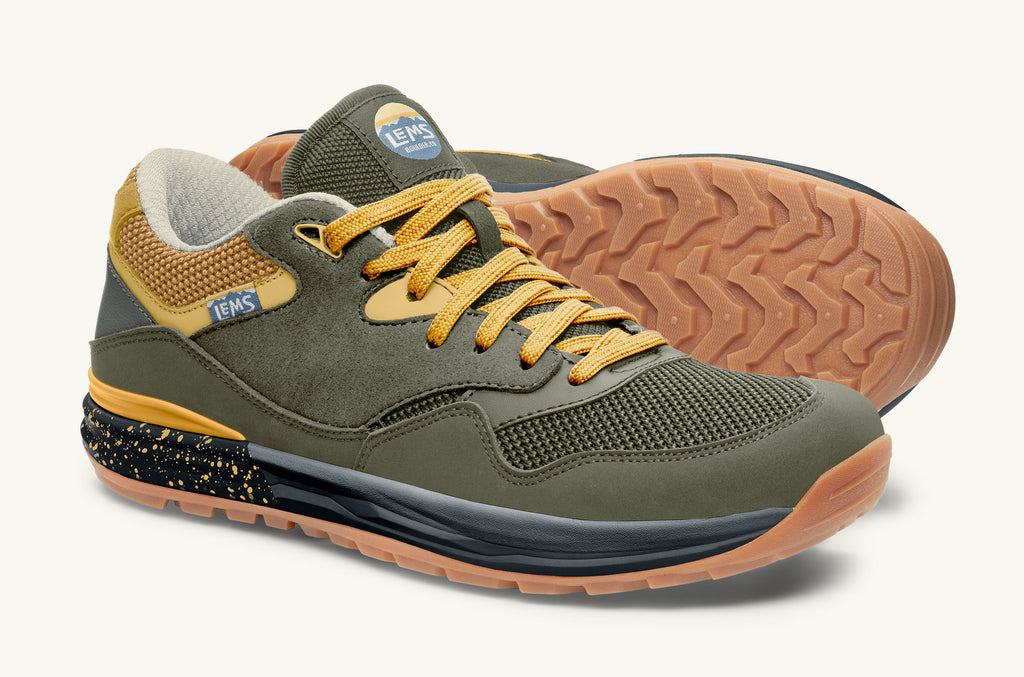 Lems Sneakers Men\'s Trailhead Olive Yellow | NUR5338HY
