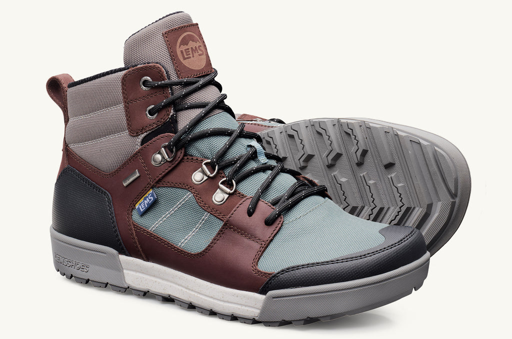 Lems Boots Waterproof Men's Outlander Blue Red Black | WHZ1841JR